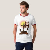 Jezus en drie kruisers t-shirt (Voorkant volledig)
