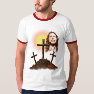 Jezus en drie kruisers t-shirt