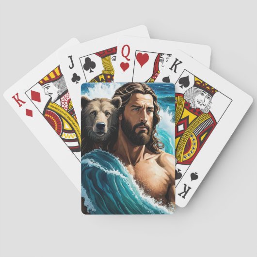 Jezus en een Beer Pokerkaarten (Achterkant)