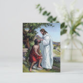 Jezus en een blind Man Briefkaart (Staand voorkant)