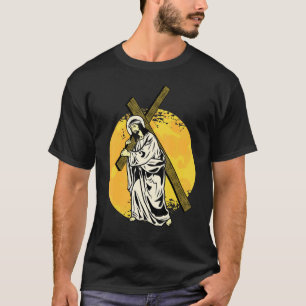 Jezus en een kruisreligie Goede Vrijdag Christelij T-shirt