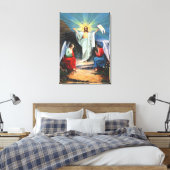 Jezus en Engelen Canvas Afdruk (Insitu (Slaapkamer))