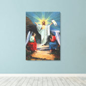 Jezus en Engelen Canvas Afdruk (Insitu (Houten vloer))