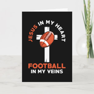 Jezus en Football Christelijk Gezegde Kaart