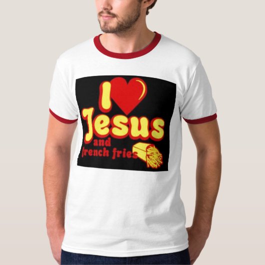 Jezus en Fransen T-shirt (Voorkant)