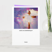 Jezus en gloeiende paaskaart feestdagen kaart (Achterkant)