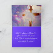 Jezus en gloeiende paaskaart feestdagen kaart (Binnen)