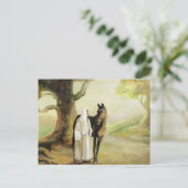 Jezus en het Briefkaart van de Horse Kunst (Staand voorkant)