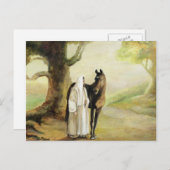 Jezus en het Briefkaart van de Horse Kunst (Voorkant / Achterkant)