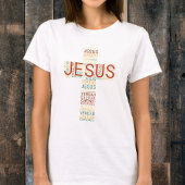 Jezus en het geloof kruisen het Christelijke Spaan T-shirt