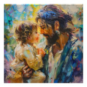 Jezus en het kinder-expressionisme foto afdruk (Voorkant)
