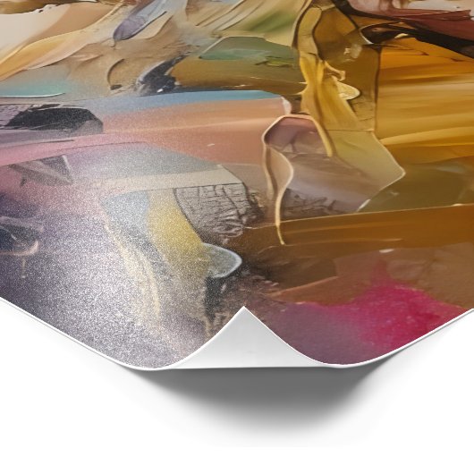 Jezus en het kinder-expressionisme foto afdruk (Hoek)