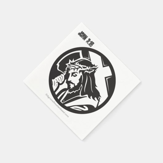 Jezus en het kruis Christelijk Servetten (Hoek)