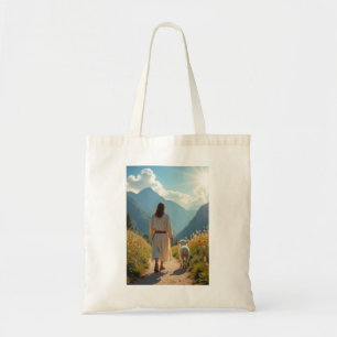 Jezus en het Lam Canvas tas   Christelijke geloofs