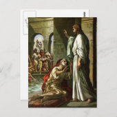 Jezus en het man in de pool briefkaart (Voorkant / Achterkant)