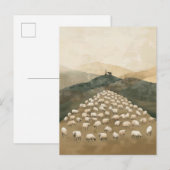 Jezus en het verloren schaap briefkaart (Voorkant / Achterkant)