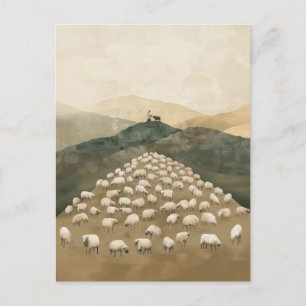 Jezus en het verloren schaap briefkaart