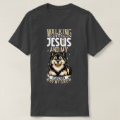 Jezus en hond Eurasier T-shirt (Design voorkant)