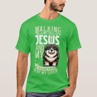 Jezus en hond Kaukasische Herder Hond T-shirt