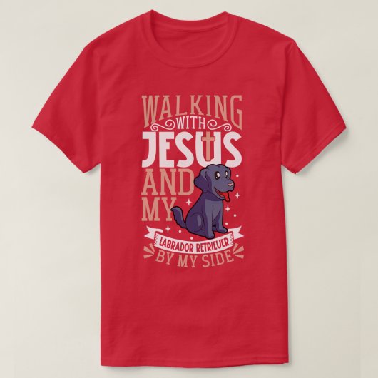 Jezus en hond Labrador Retriever T-shirt (Design voorkant)