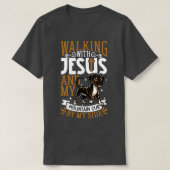 Jezus en hond Mountain Cur T-shirt (Design voorkant)
