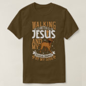 Jezus en hond Rhodesian Ridgeback T-shirt (Design voorkant)