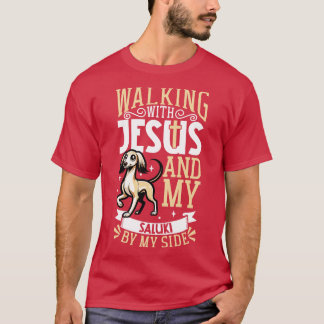 Jezus en hond Saluki T-shirt