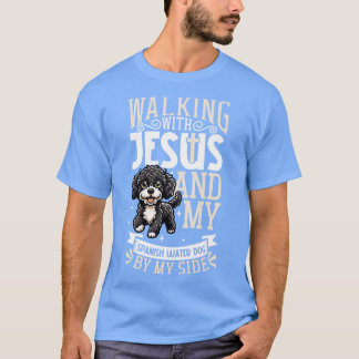 Jezus en hond Spaanse Waterhond T-shirt