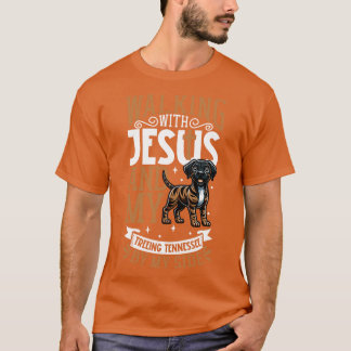 Jezus en hond Treeding Tennessee Brindle T-shirt