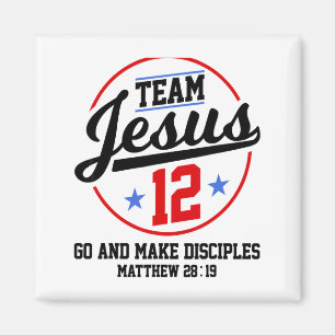Jezus En Honkbal Team Jezus Christelijk Mattheüs 2 Magneet
