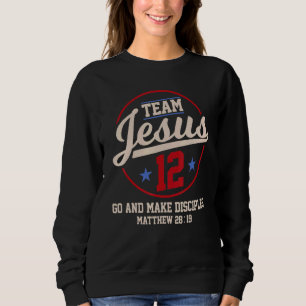 Jezus en honkbalteam Jezus christelijk Matteus 28 Trui