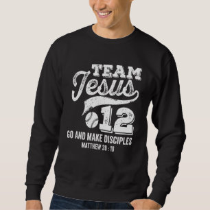 Jezus en honkbalteam Jezus christelijk Matteüs 28 Trui