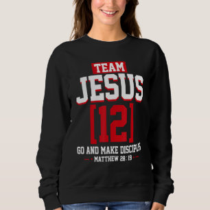 Jezus en honkbalteam Jezus christelijk Matteüs 28 Trui