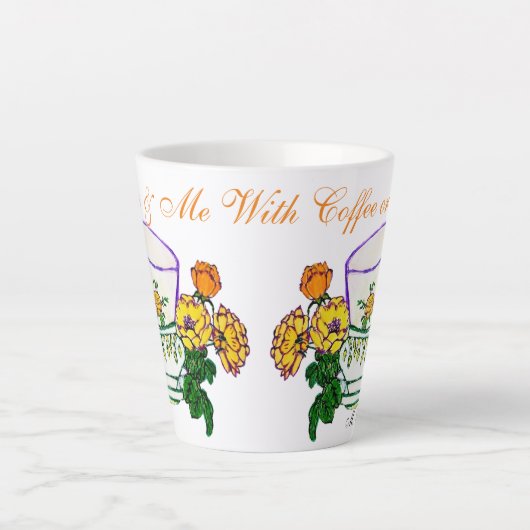 Jezus en ik met koffie of thee latte mok (Voorkant)