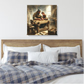 Jezus en Jozef 1 Canvas Afdruk (Insitu (Slaapkamer))