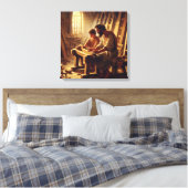 Jezus en Jozef 2 Canvas Afdruk (Insitu (Slaapkamer))