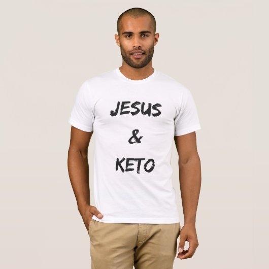 Jezus en Keto Mannen Graphic T T-shirt (Voorkant volledig)