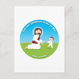 Jezus en kind briefkaart