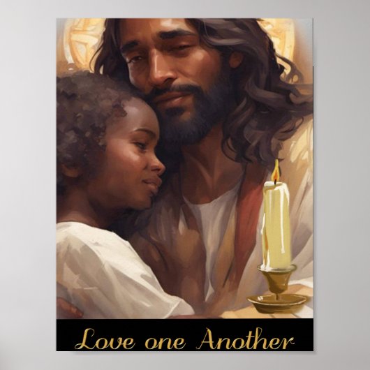 Jezus en kind christelijke poser poster (Voorkant)