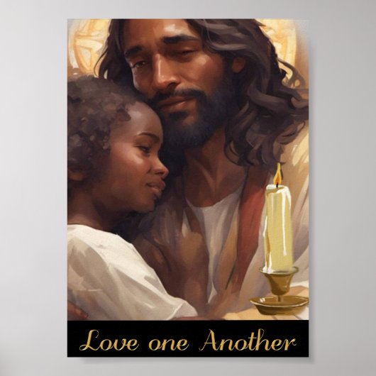 Jezus en kind christelijke poser poster (Voorkant)