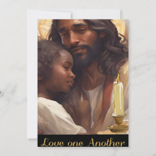 Jezus en kind christelijke poseur kaart