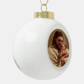 Jezus en kind keramische bal ornament (Links)