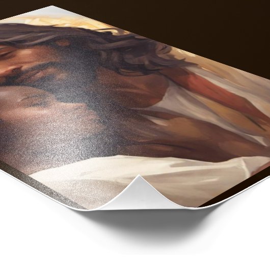 Jezus en kind kunst foto afdruk (Hoek)