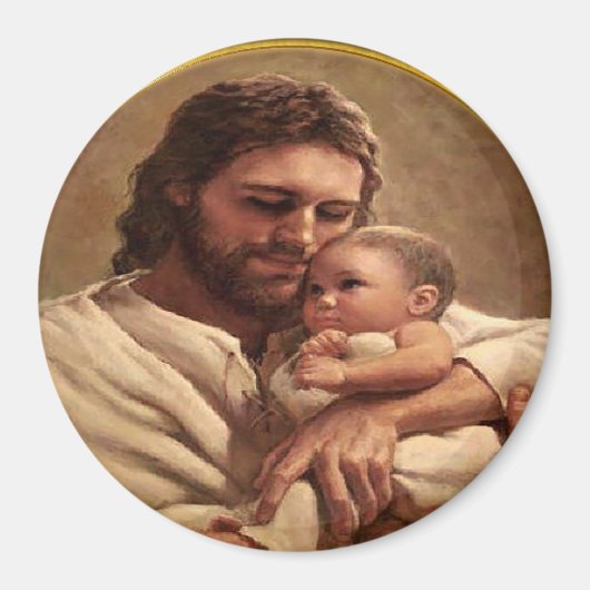 Jezus en kind magneet (Voorkant)