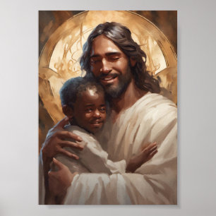 Jezus en kind posters