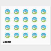 Jezus en kind ronde sticker (Vel)