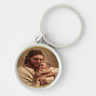 Jezus en kind sleutelhanger