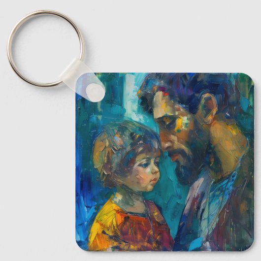 Jezus en kind sleutelhanger (Voorkant)