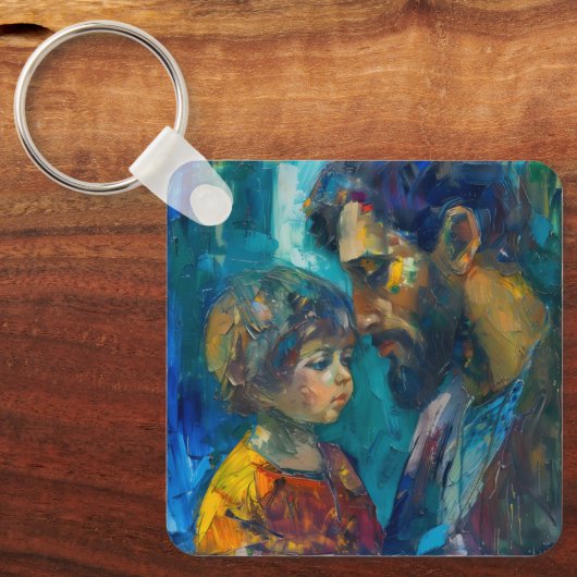 Jezus en kind sleutelhanger (Voorkant)