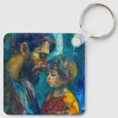 Jezus en kind sleutelhanger (Achterkant)